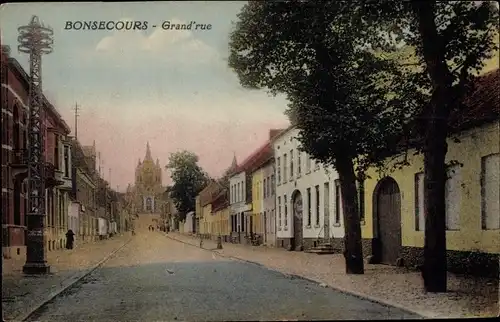 Ak Bon Secours Bonsecours Péruwelz Hennegau, Grand Rue