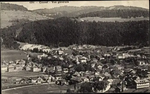 Ak Couvet Val de Travers Kanton Neuenburg, Vue generale