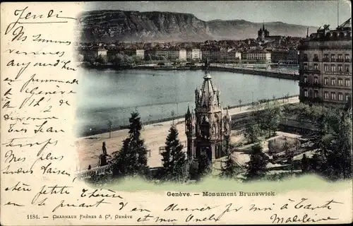 Ak Genève Genf Schweiz, Monument Brunswick