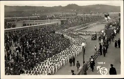 Ak Stuttgart, 15. Deutsches Turnfest 1933, Einmarsch der Turner