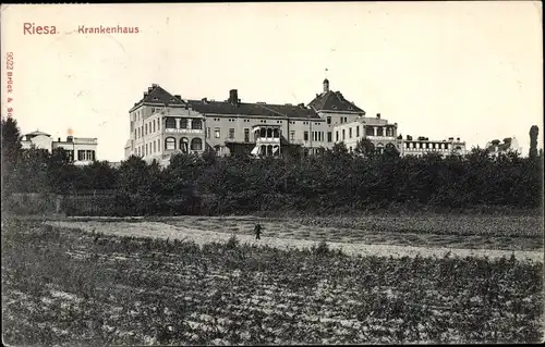 Ak Riesa an der Elbe Sachsen, Krankenhaus