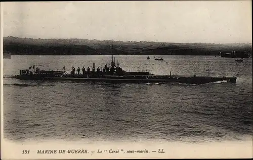 Ak Französisches U Boot, Marine de Guerre, Sous Marin Cirée