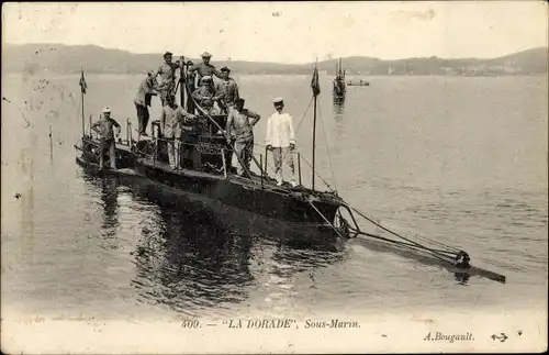 Ak Sous Marin La Dorade, Französisches U Boot