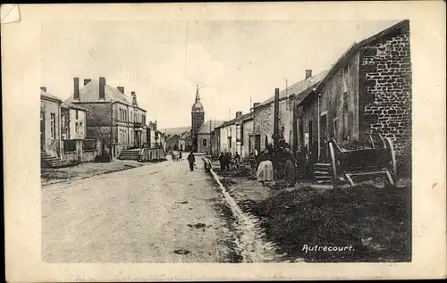 Ak Autrécourt Meuse, Straßenpartie