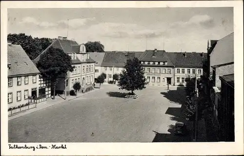 Ak Złocieniec Falkenburg Pommern, Markt