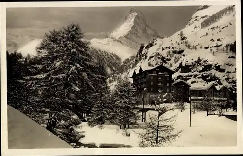 Ak Zermatt Kanton Wallis Schweiz, Hotel Matterhornblick