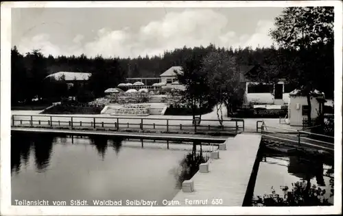 Ak Selb im Fichtelgebirge Oberfranken, Teilansicht vom Städt. Waldbad