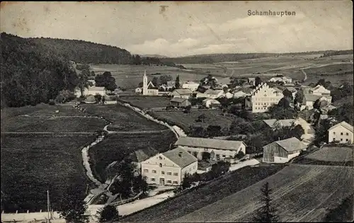 Ak Schamhaupten Altmannstein Oberbayern, Totalansicht