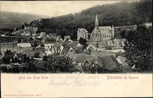 Ak Schmitten im Taunus Hessen, Blick von Hugo Ruhe