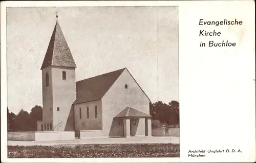 Ak Buchloe im Allgäu, Evangelische Kirche