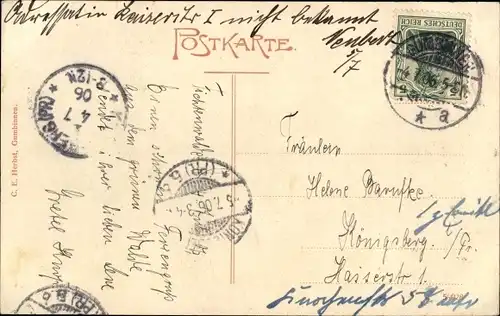 Ak Gussew Gumbinnen Ostpreußen, Springbrunnen