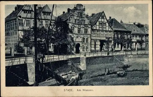 Ak Stade in Niedersachsen, Am Wasser
