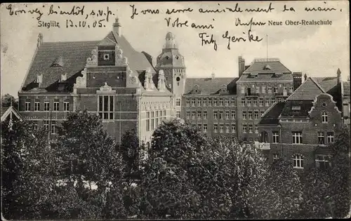 Ak Berlin Steglitz, Neue Ober-Realschule