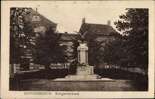 Ak Grevenbroich in Westfalen, Kriegerdenkmal