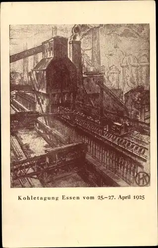 Ak Essen im Ruhrgebiet, Kohletagung 1925, 320 Koppers-Verbundöfen auf der Kokerei Bruckhausen