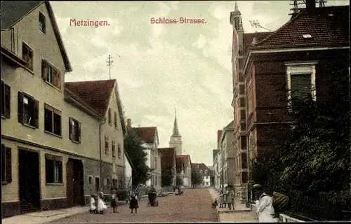 Ak Metzingen in Württemberg, Schloss Straße