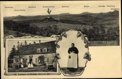 Ak Kuchalb Donzdorf in Württemberg, Gasthaus zur Kuchalb, Rechberg, Mösselberg, Staufeneck