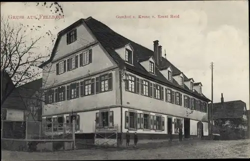 Ak Fellbach in Württemberg, Gasthof zur Krone
