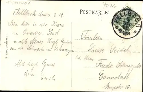 Ak Fellbach in Württemberg, Gasthof zur Krone