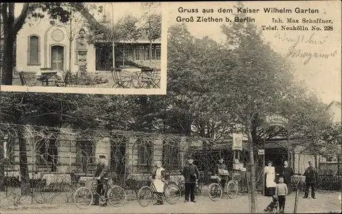 Ak Groß Ziethen Kremmen im Havelland, Gasthaus Kaiser Wilhelm Garten