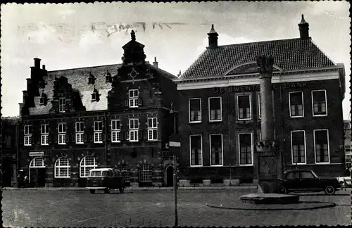 Ak Almelo Overijssel Niederlande, Markt met Waaggebouw