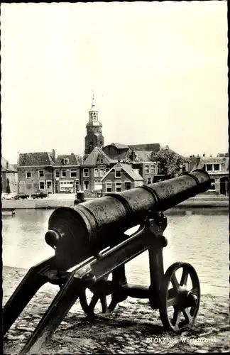 Ak Blokzijl Overijssel Niederlande, Wortelmarkt, Kanone