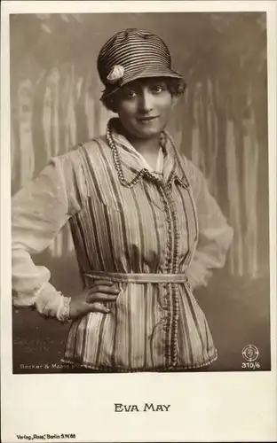 Ak Schauspielerin Eva May, Portrait, Ross Verlag 310/6