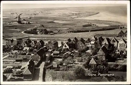 Ak Veere Zeeland Niederlande, Panorama