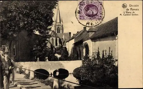 Ak Renaix Ostflandern, L'Etang de Cambier Delbar