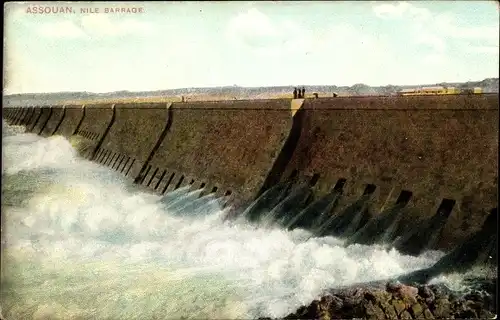 Ak Assouan Ägypten, Nile Barrage