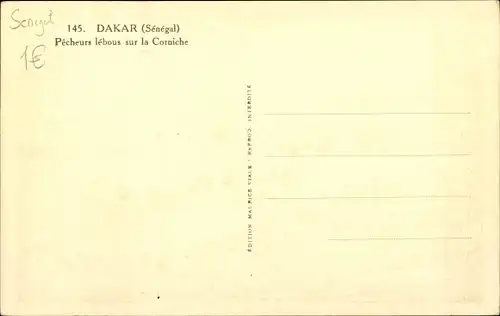 Ak Dakar Senegal, Pecheurs lebous sur la Coraiche