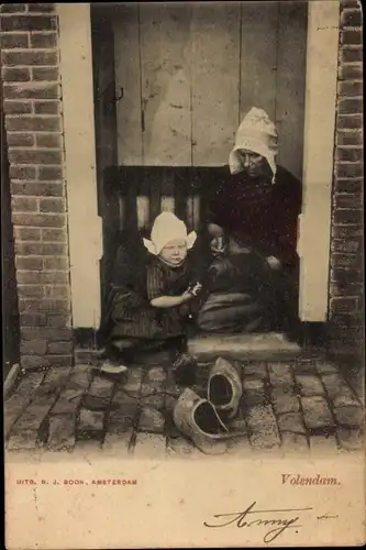 Ak Volendam Nordholland Niederlande, Kinder in niederländischer Tracht
