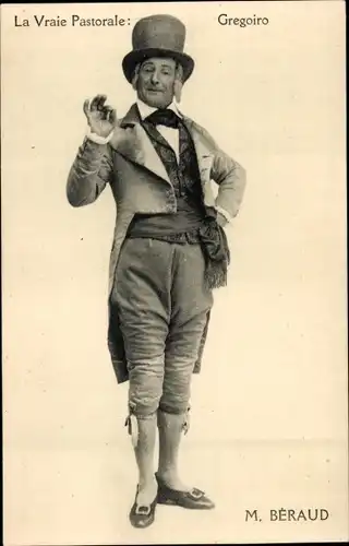 Ak Schauspieler und Komiker Beraud M., Gregorio, Portrait