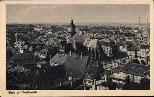 Ak Weißenfels Burgenlandkreis, Blick auf die Stadt, Kirche, Markt