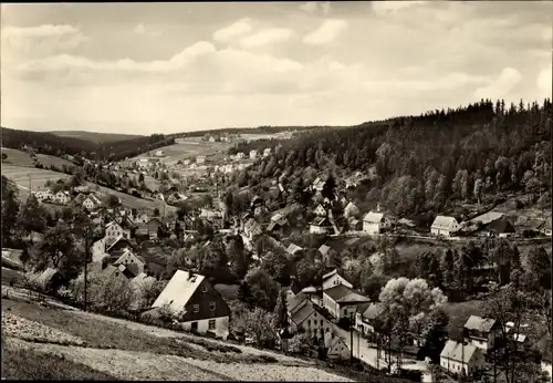 Ak Pobershau Erzgebirge, Totalansicht