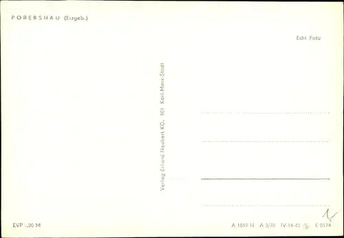Ak Pobershau Erzgebirge, Totalansicht