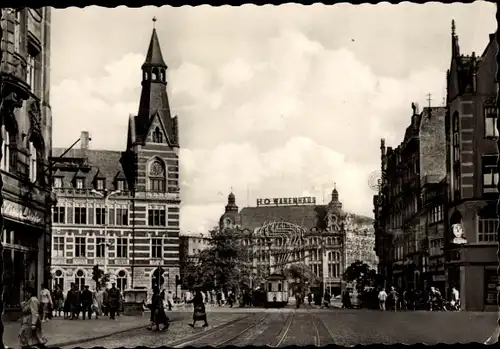 Ak Erfurt in Thüringen, Post und Warenhaus