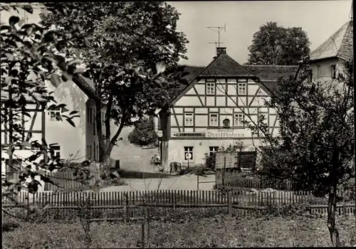 Ak Haselbach Olbernhau im Erzgebirge, Gasthof Drei Mohren