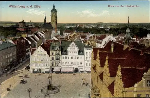 Ak Lutherstadt Wittenberg, Blick von der Stadtkirche