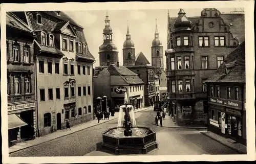 Ak Lutherstadt Eisleben Sachsen Anhalt, Stiftsplatz, G. Hermann Lindrath, E. Funke Rathausdrogerie