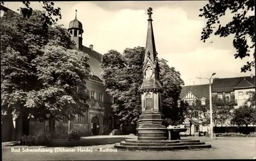 Ak Bad Schmiedeberg in der Dübener Heide, Rathaus, Denkmal