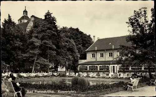 Ak Pretzsch Elbe Bad Schmiedeberg, Konzertplatz, Sitze