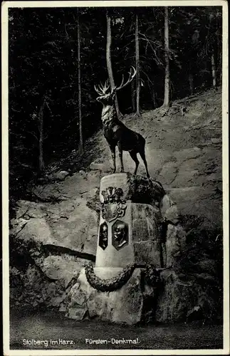 Ak Stolberg im Harz, Fürsten-Denkmal