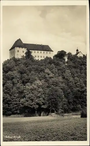 Ak Burgk Schleiz in Thüringen, Schloss Burgk an der Saale