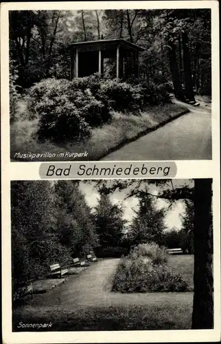 Ak Bad Schmiedeberg in der Dübener Heide, Musikpavillon im Kurpark, Sonnenpark