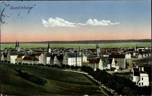 Ak Quedlinburg im Harz, Panorama vom Ort
