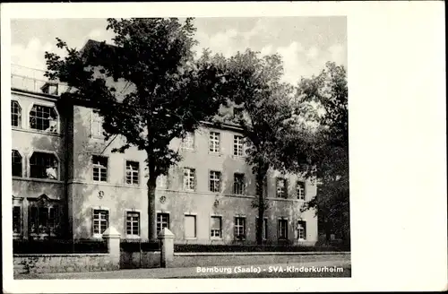 Ak Bernburg an der Saale Salzlandkreis, SVA Kinderheim, Fassade