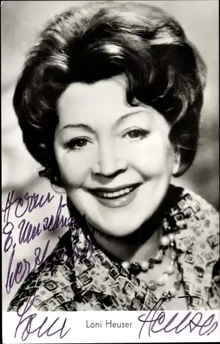 Ak Schauspielerin Loni Heuser, Portrait, Autogramm
