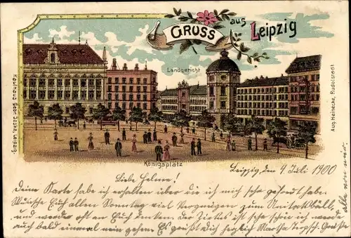 Litho Leipzig in Sachsen, Landgericht, Königsplatz