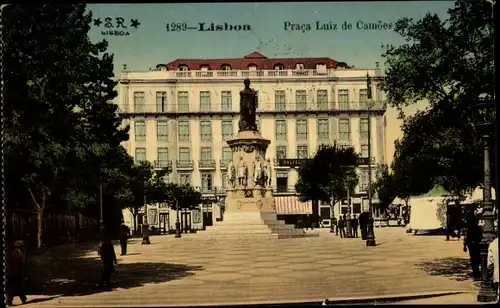 Ak Lisboa Lissabon Portugal, Praca Luiz de Camoes